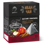 АЛТЭЯ Чайный напиток "Иван-Чай с яблоком и корицей "Русский глинтвейн", 15 пакетиков-пирамидок по 2,5 г.
