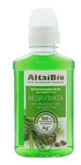 Ополаскиватель для полости рта ALTAIBIO "Кедр-Пихта" профилактика пародонтоза 200 мл