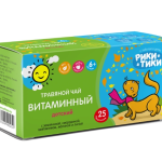 Рики Тики Травяной чай Детский «Витаминный» Рики Тики, 25 фильтр-пакетов по 1,5 г