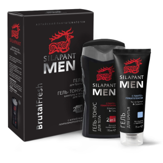 Силапант Подарочный набор для мужчин Силапант Brutal Fresh (гель для бритья, гель-тонус с пантогематогеном)