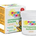 Рики Тики Детский согревающий бальзам для тела, 30 мл