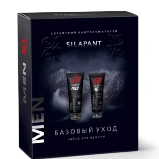Silapant Подарочный набор для мужчин "Базовый уход" (Гель для бритья для мужчин 75 мл, Бальзам после бритья 50 мл.) Две Линии