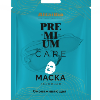 AltaiBio Premium Тканевая маска для лица AltaiBio Premium Омолаживающая, 24 мл